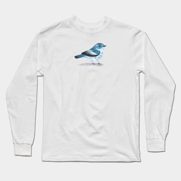 Cerulean Warbler Bird 2 Long Sleeve T-Shirt by julianamotzko